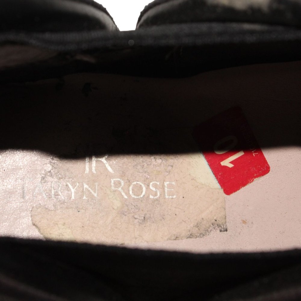 Taryn Rose Freddie Sz 10 Black Faux Leather Slip On Fashion Sneakers Shoes - Picture 10 of 12
